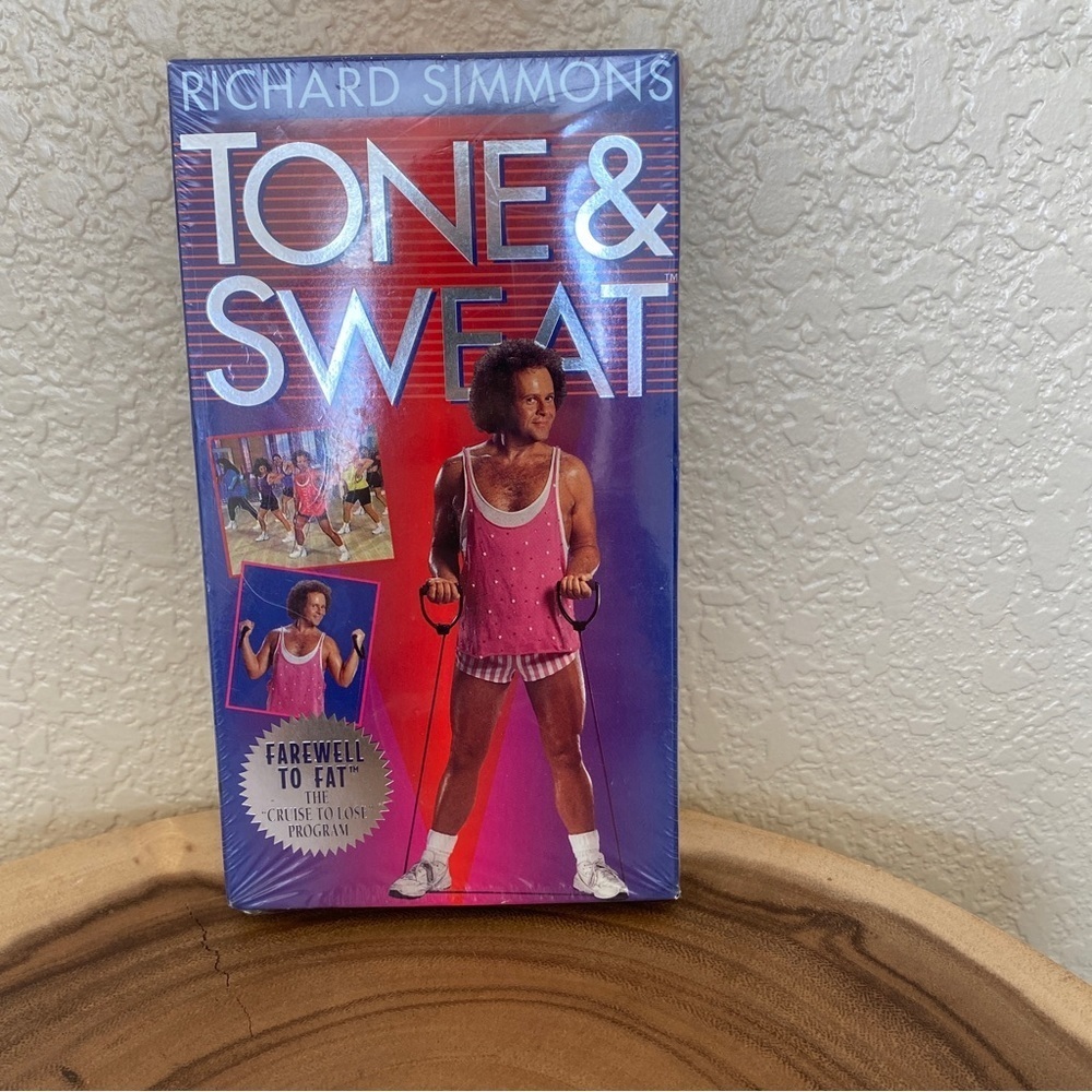 Richard Simmons tone and sweat sealed VHS workout exercise video 90s